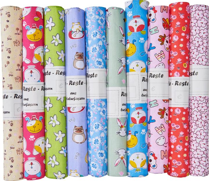 Image du produit VBS Paquet de chutes de tissu "Coupons 160 x 80 cm", 10 pièces