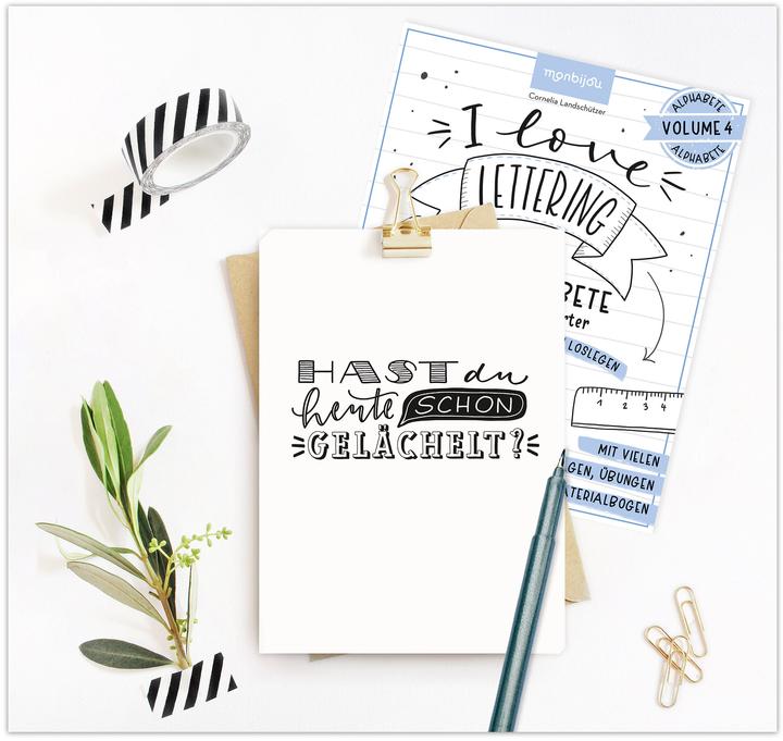 Productafbeelding monbijou - Handlettering Schnellstartblock Vol 4 (Alphabet (Duits, Cornelia Landschützer, 2023)