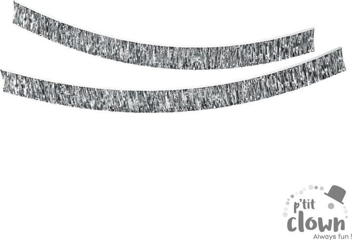 Actual product image P'tit Clown Holographic Happy Birthday Letters Garland silver, DIY