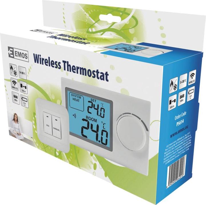 Actual product image Emos Room manual wireless thermostat P5614