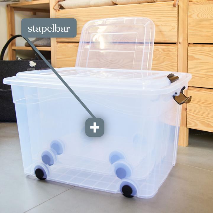 Actual product image Siena Home Set of 3 storage box 60 l with castors (61 x 45 x 36 cm, 60 l)