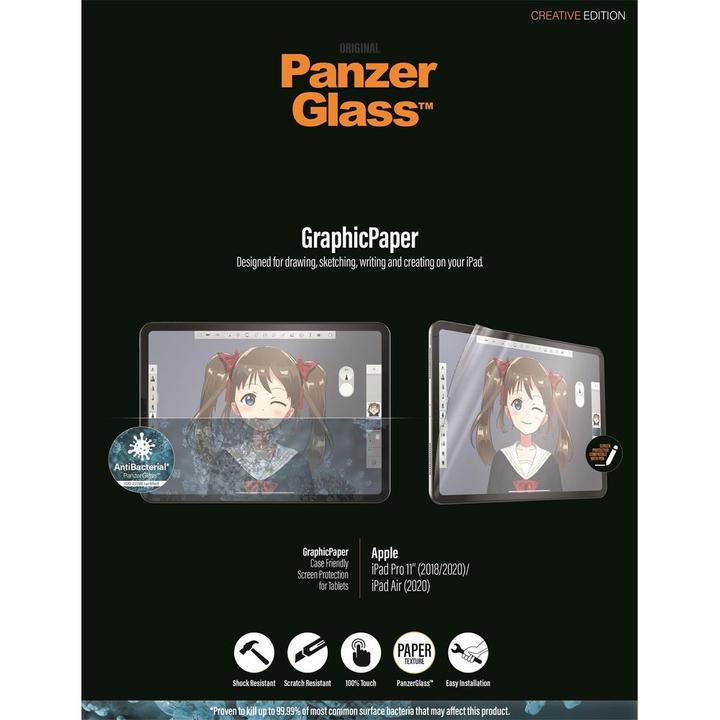 Produktbild PanzerGlass GraphicPaper Casefriendly AB (1 Stück, iPad Pro 11 2020 (2. Gen), iPad Air 2020 (4. Gen), iPad Air 2022 (5. Gen))