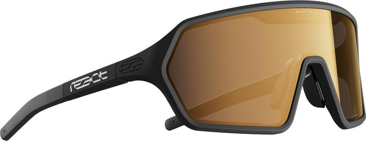 React rev ruby/black Sonnenbrille schmal (Black, Red mirror coating)