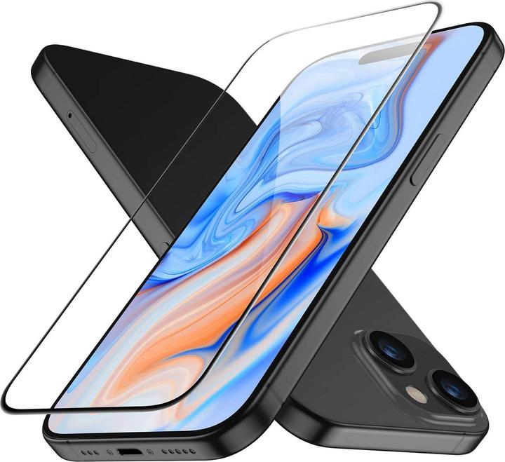 Actual product image ESR Tempered glass display protection (1 Piece, Apple iPhone 15)