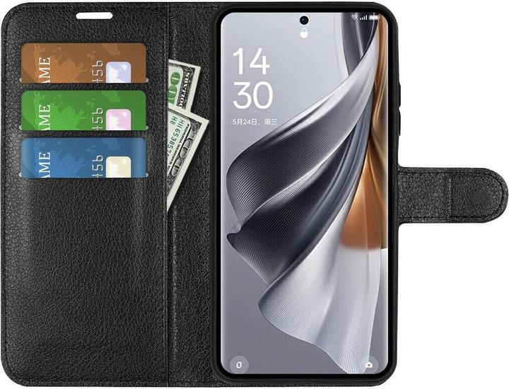 Produktbild Cover-Discount Oppo Reno10 / 10 Pro - Leder Etui Hülle schwarz (OPPO Reno 10, Oppo Reno 10 Pro)