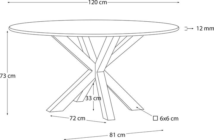 Immagine prodotto Kave Home Argo (119 x 119 x 76 cm)