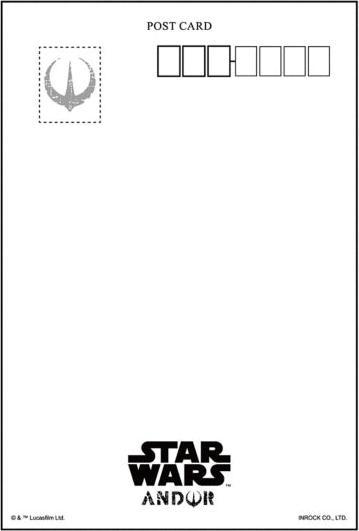 Actual product image Disney STAR WARS Cassian Andor postcard C