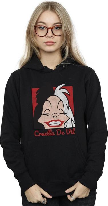 Immagine prodotto Disney Cruella De Vil Cropped Head Felpa con Cappuccio Donna (XL)