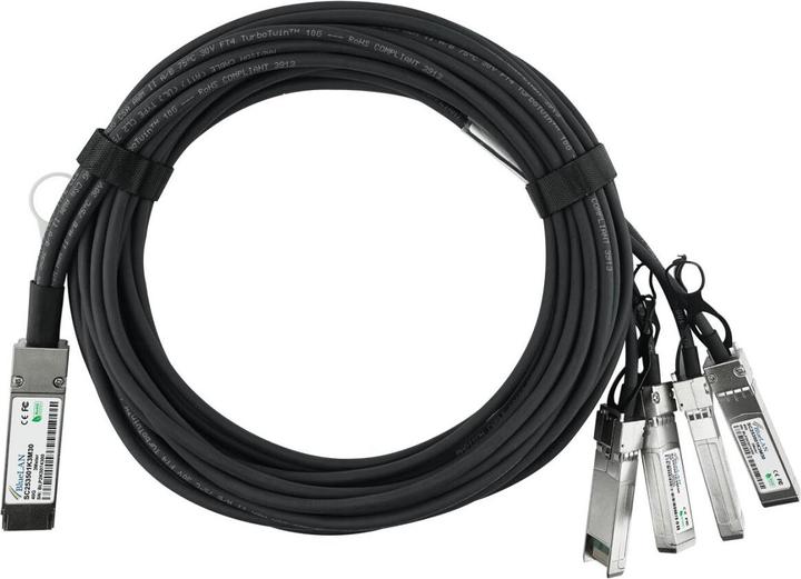 Actual product image BlueLAN H3C QSFP-40G-4SFP-10G-CAB-0.5M-CM compatible DAC QSFP SC253501K0.5M30