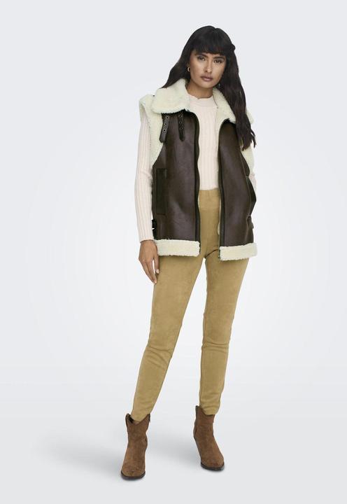 Image du produit Only Fly-Away col gilet veste de biker en cuir (L)