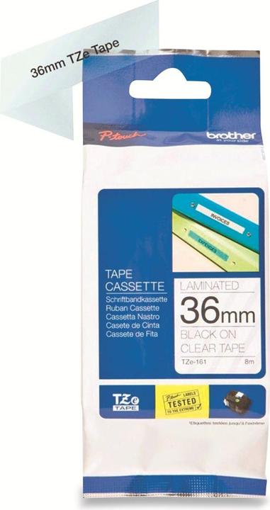 Image du produit Brother Tze-161 (3.60 cm, Noir, Transparent)