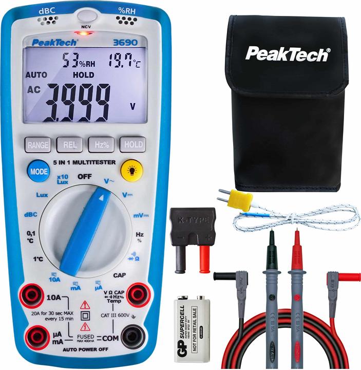 Actual product image Peaktech P 3690 Digital multimeter (CAT III 600V)