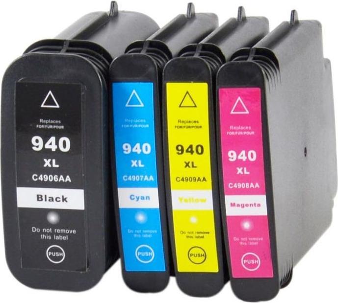 Image du produit Hermex Acheter des cartouches d'impression compatibles HP 940XL C4906AE C4907AE C4908AE C4909AE (M, C, CF, Y)
