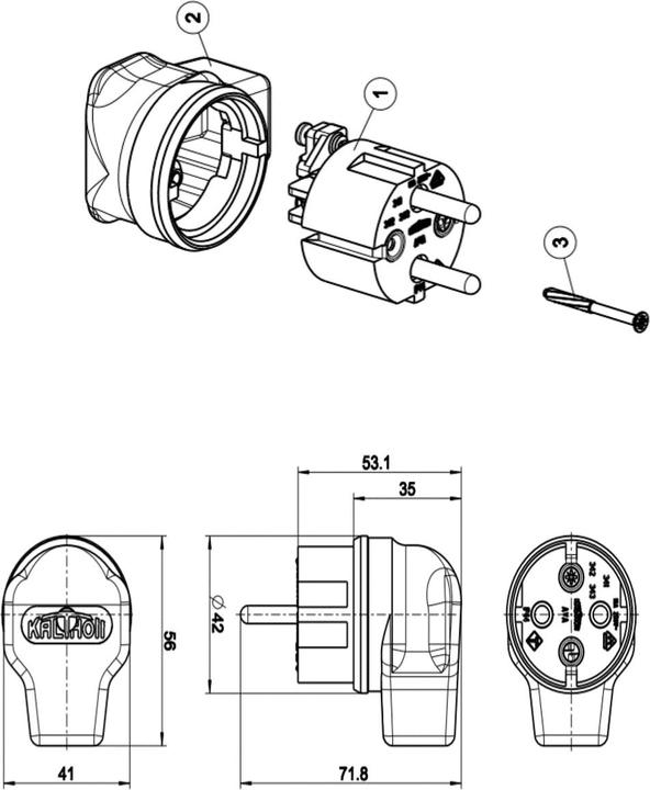Bachmann Vollgummi Winkelstecker