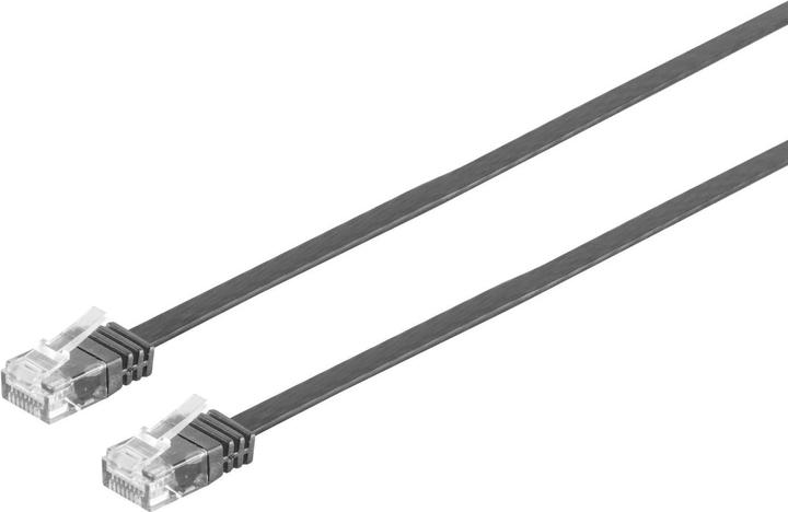 Immagine prodotto Tecline Cavo patch Cat.6 U/UTP, non schermato, piatto, nero, cavo patch superflat da 2,0 m ad esempio per (U/UTP, CAT6, 2 m)