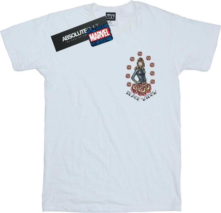 Black Widow Tattoo Breast Print TShirt (M)