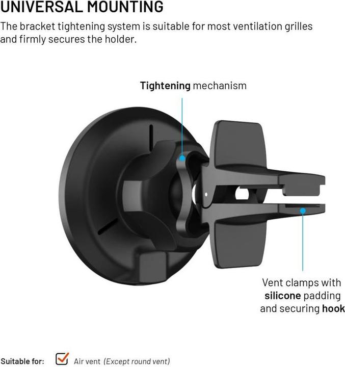 Productafbeelding Fixed Vaste MagRound-bevestiging voor draadloos opladen | MagRound | Bevestiging | Apple | iPhone (Apple iPhone 12)