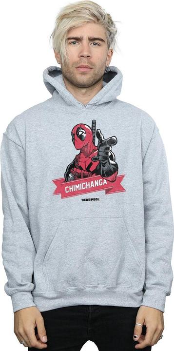Actual product image Mens Deadpool Chimichanga Finger Hoodie (3XL)