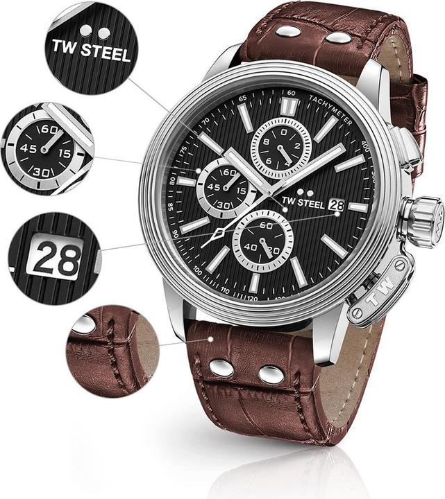 Actual product image TW Steel CEO Adesso (Analogue wristwatch, Chronograph, 45 mm)