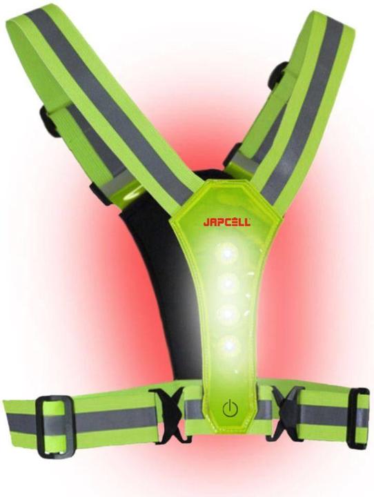 Japcell Reflektierende Weste mit LED-Licht (One Size)