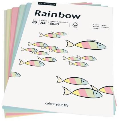 Actual product image Papyrus Paper Rainbow Mix Pastel (80 g/m², 100 x, A4)