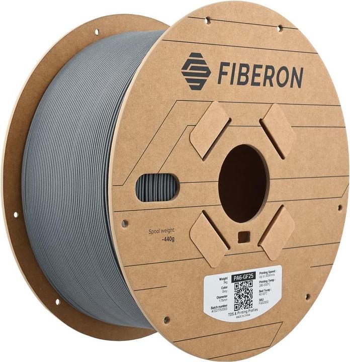 Actual product image Polymaker PA6-GF25 1,75mm GREY 3kg (Nylon, 1.75 mm, 3000 g, Grey)