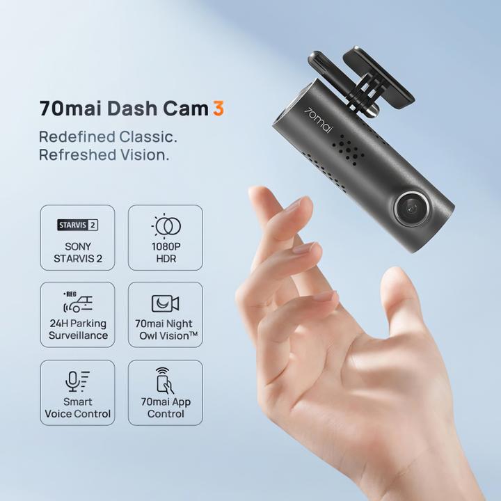 Produktbild 70mai Dash Cam 3 (WLAN, Akku, Bluetooth, Full HD)