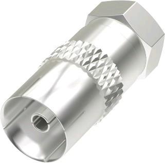 Actual product image Hama SAT adapter, F plug - coax coupling (Antenna cable)