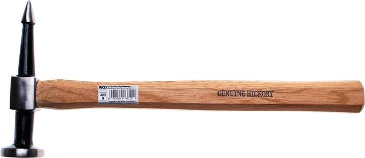 BGS Karosseriehammer runder, flacher Kopf / spitze, kegelige Finne (432 g)