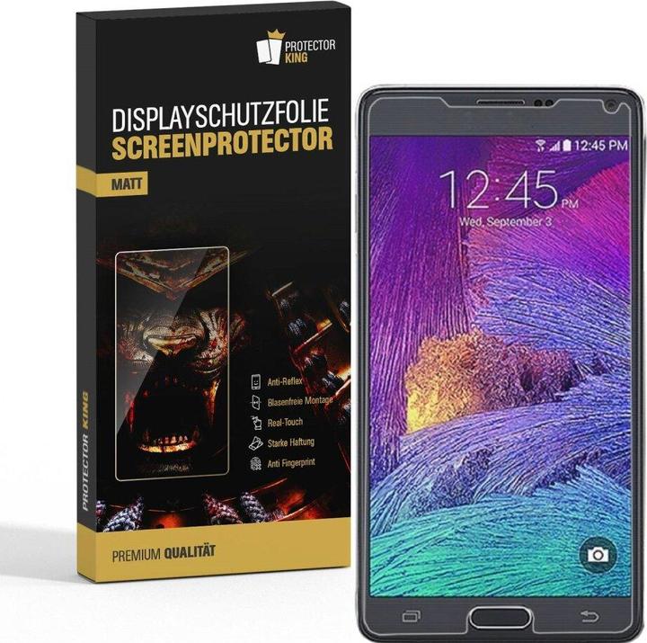 Produktbild Protectorking 2x Displayschutzfolie matt Anti-Reflex entspiegelt (2 Stück, Samsung Galaxy Note 4)