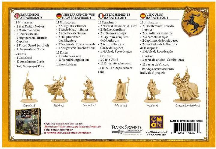 Produktbild Cmon CMND0136 - Baratheon Attachments #1 - A Song of Ice & Fire, ab 14 Jahren (Erweiterung) (Deutsch)