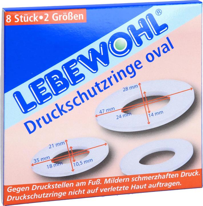 Produktbild Lebewohl Druckschutzringe oval, 8 St. Pflaster (8 x)