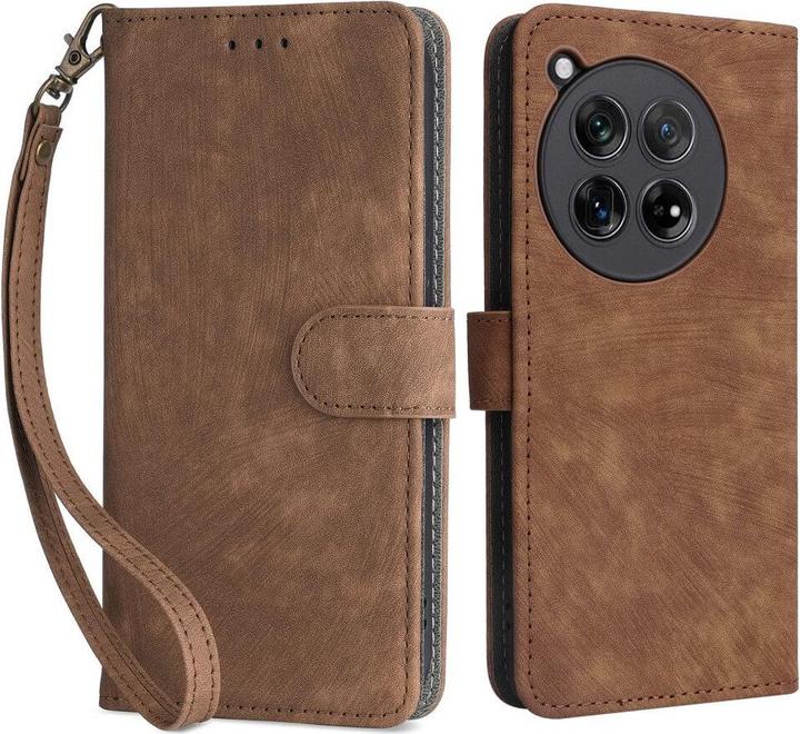 Productafbeelding Cover-Discount OnePlus 12 - Hoesje met RFID-blokker bruin (OnePlus 12)