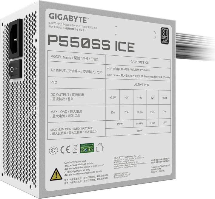 Actual product image Gigabyte Power supply unit P550SS ICE 550Watt (550 W)