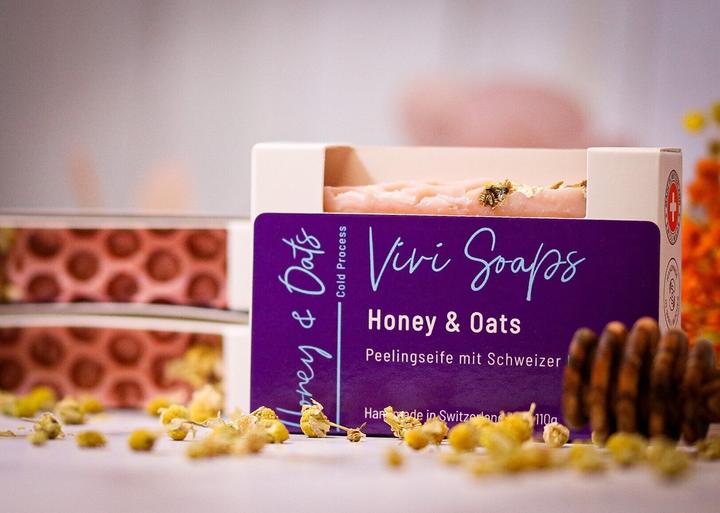 Produktbild Vivi Soaps Honey and Oats Peelingseife (Hartseife)