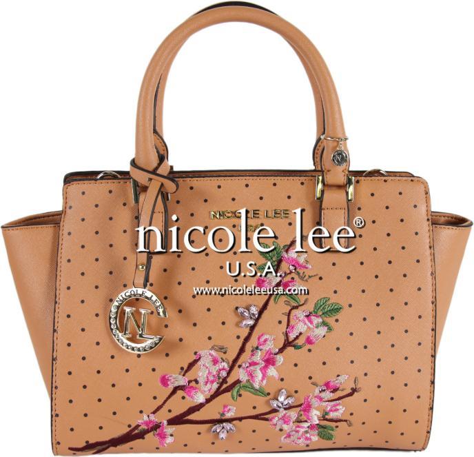 Nicole Lee Handtasche "Kayley Floral" camel