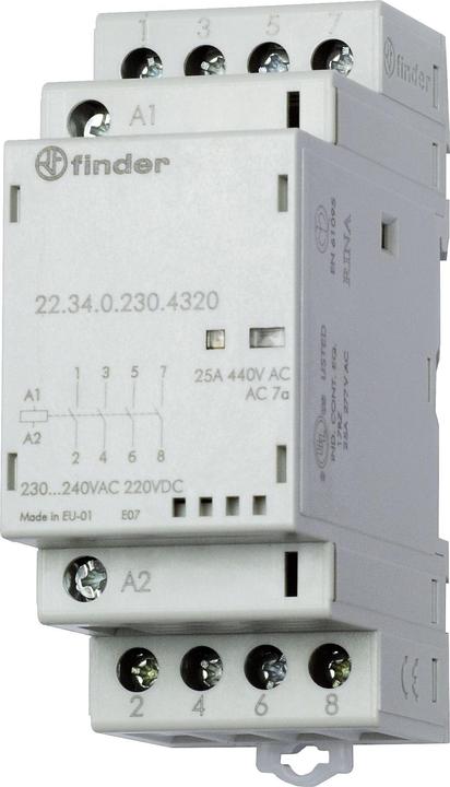 Actual product image Finder Modular contactor 2NO/2NC 25A 230Vac/dc