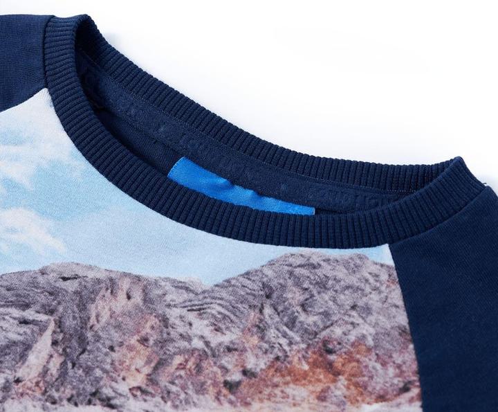Image du produit VidaXL Tee-shirt manches longues enfant bleu marine 104,Matière : 100 (104)