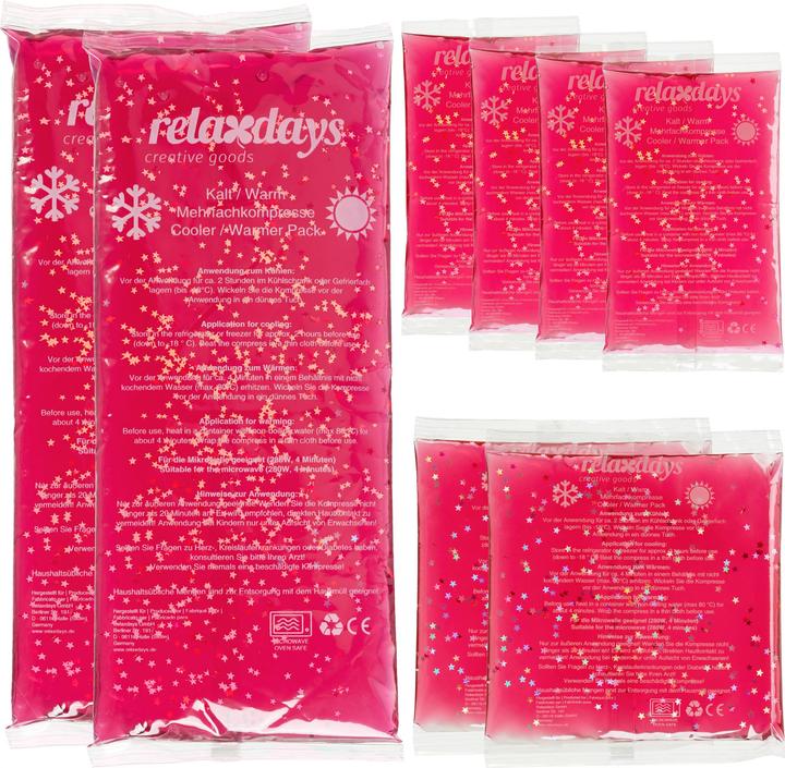 Relaxdays Pinke Kühlpads (8 x, 1790 g)