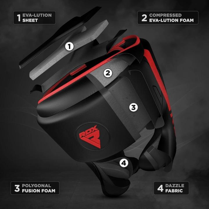 Actual product image Rdx Head Guard F6 Matte Red-S (S)