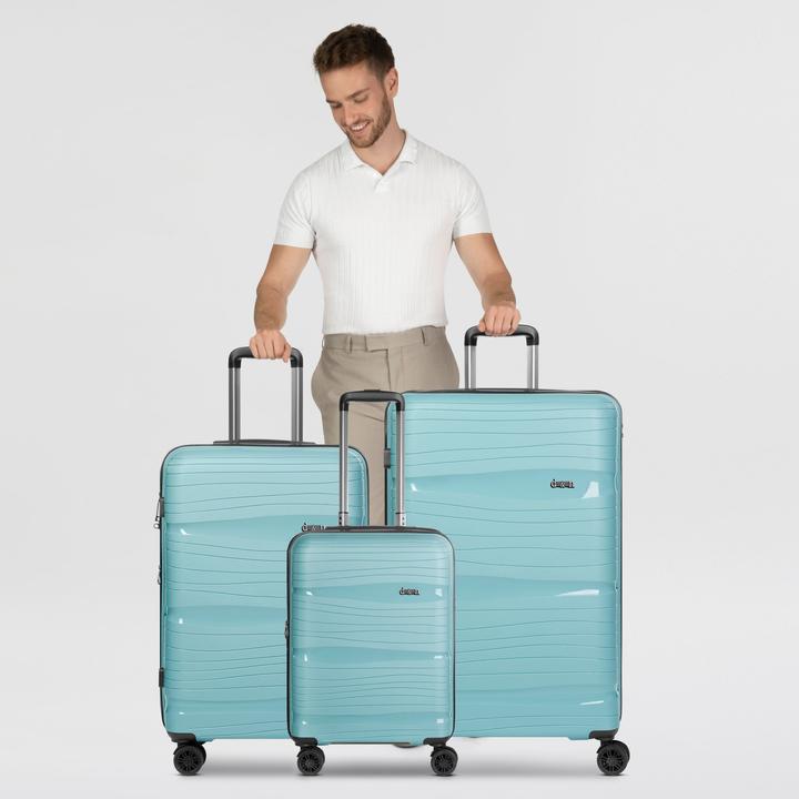 Produktbild D&N Travel Line 4300-Plus 4 Rollen Kofferset 3-teilig mit Dehnfalte (191 l, XL (ab 115l))