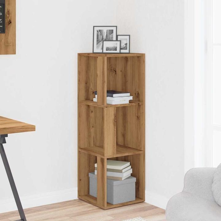Produktbild VidaXL Eckregal Artisan-Eiche 33x33x100 cm Holzwerkstoff Eckschrank Regal (33 x 33 x 100 cm)