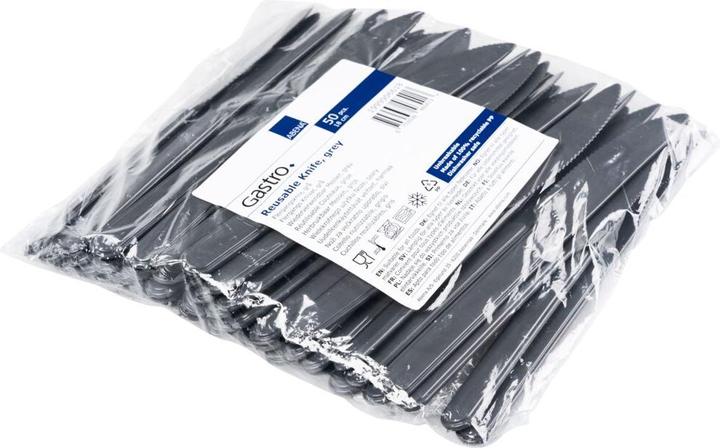 Produktbild Abena Kniv plastik flergangs 18,7cm PP koksgrå 50stk/pak - (50 stk.) (50 x)