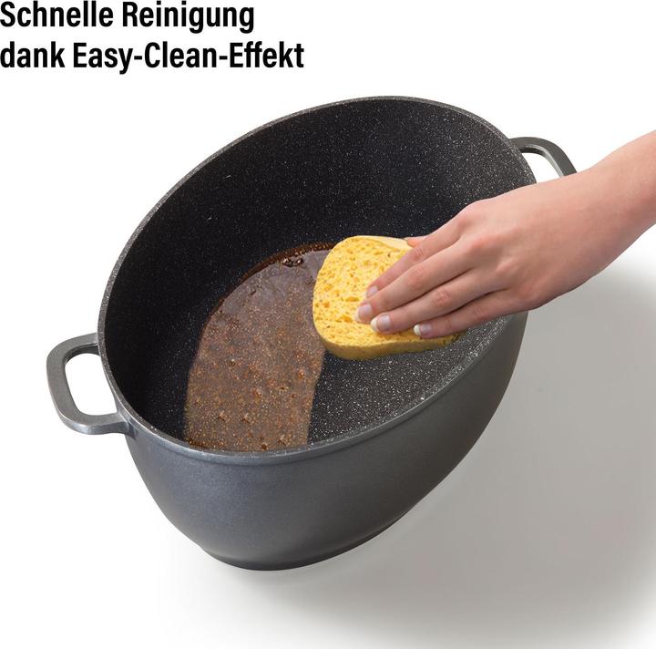 Produktbild Stoneline Gourmet Bräter 39 x 26 cm, mit Aroma-Glasdeckel (39 cm, Bräter + Schmortopf, Aluminiumguss)