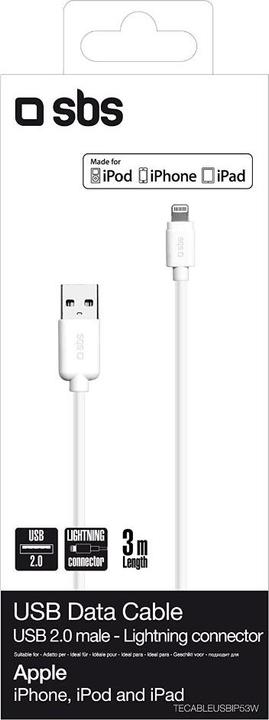 Immagine prodotto SBS Cavo USB 2.0 - Apple Lightning (3 m, USB 2.0)