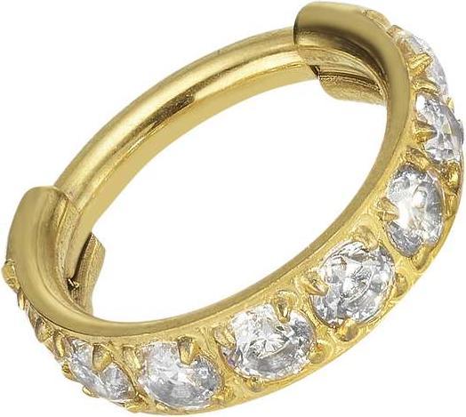 Image du produit Bijouteria Piercing d'oreille (Titane, Cristallin, Revêtement PVD (doré))