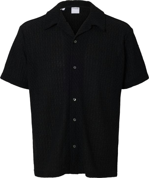 Selected Homme Jacquard Strick Kurzarmhemd