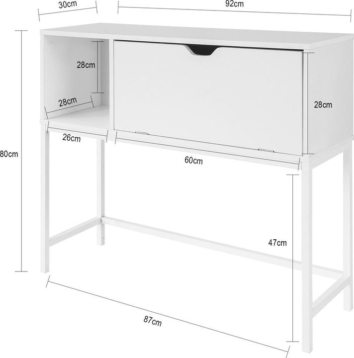 Actual product image SoBuy Console table (92 x 30 x 80 cm)