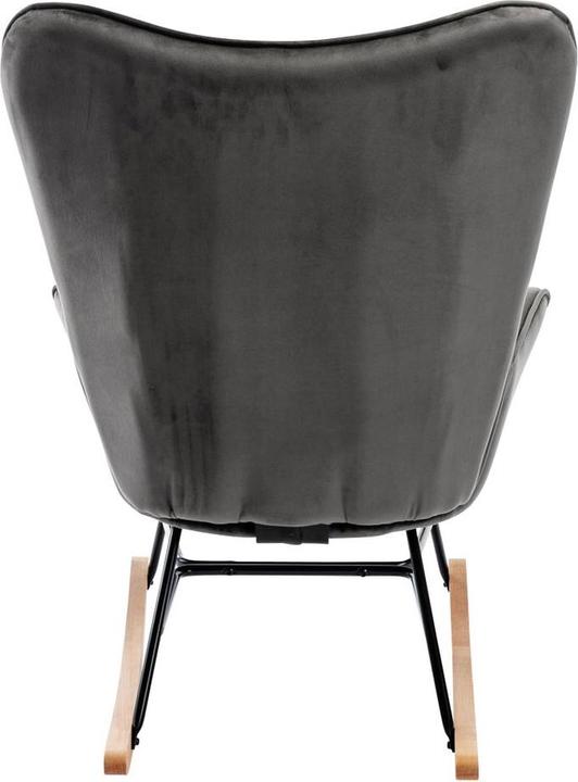 Immagine prodotto CLP Sedia a dondolo Sanka Velvet, Grigio scuro