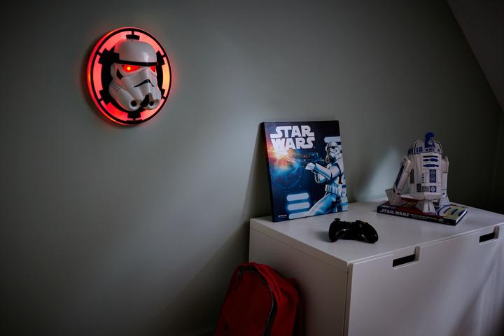 Immagine prodotto Philips Lampada da parete a LED bianca Stormtrooper, LED, da parete, ragazzo, batteria